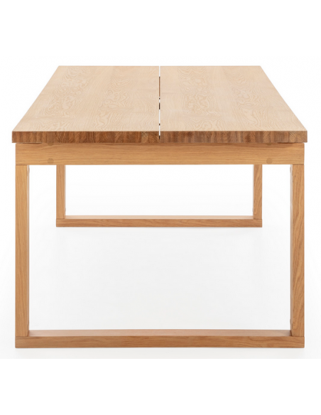 aflangt spisebord moderne design eg egetræ sort træ