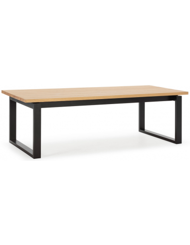 aflangt spisebord moderne design eg egetræ sort træ