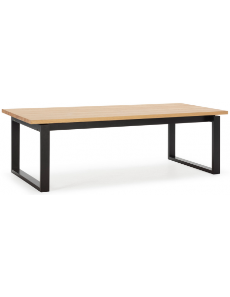 aflangt spisebord moderne design eg egetræ sort træ