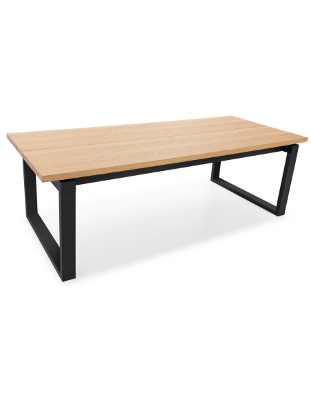 aflangt spisebord moderne design eg egetræ sort træ