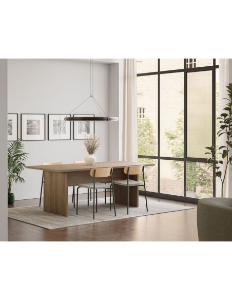 aflangt spisebord moderne design eg egetræ sort træ