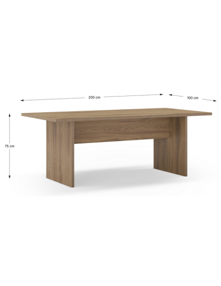 aflangt spisebord moderne design eg egetræ sort træ