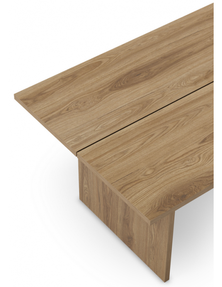 aflangt spisebord moderne design eg egetræ sort træ