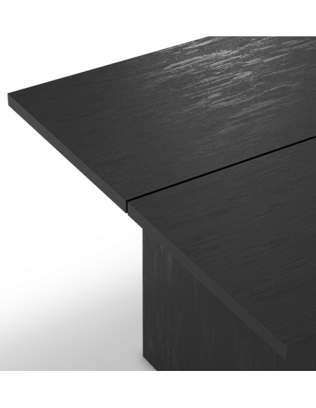 aflangt spisebord moderne design eg egetræ sort træ