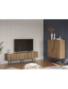 tvbord tv bord under fjernsyn træ eg egetræ moderne design 2