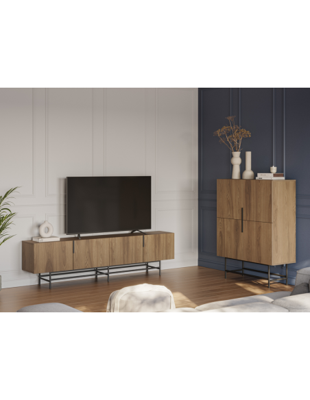 tvbord tv bord under fjernsyn træ eg egetræ moderne design