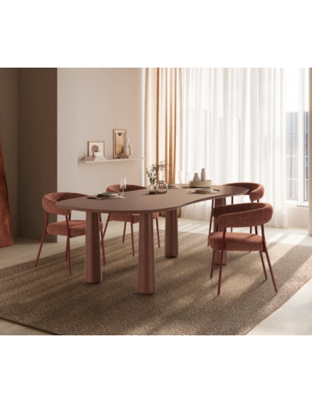 organisk spisebord træ moderne design restaurant cafe indretning