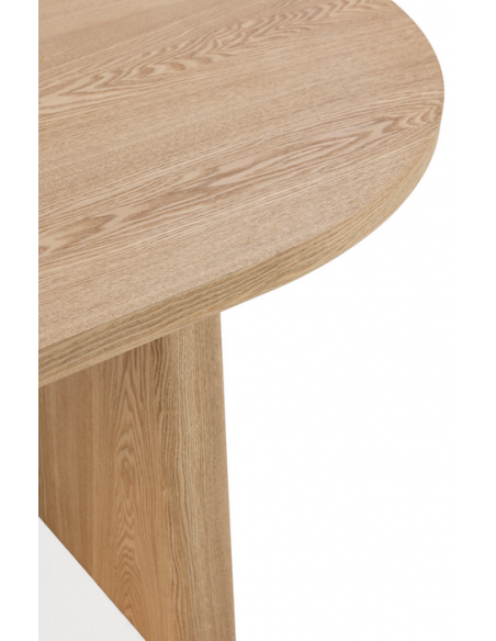 Ovalt spisebord eg egetræ træ moderne design restaurant cafe indretning