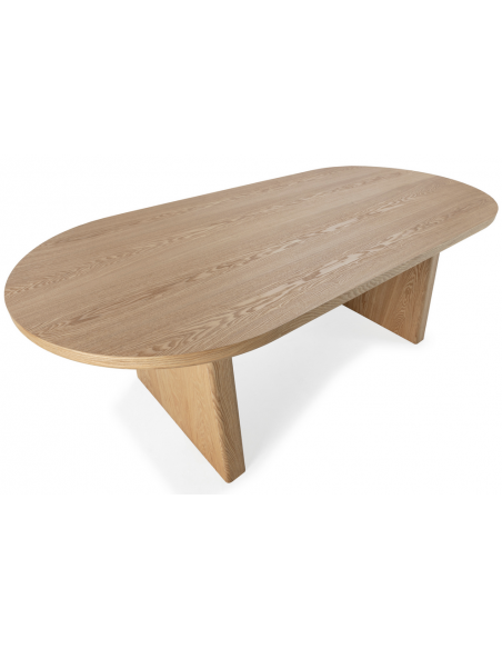 Ovalt spisebord eg egetræ træ moderne design restaurant cafe indretning