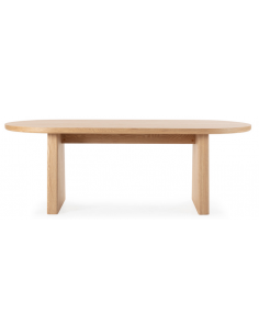 Ovalt spisebord eg egetræ træ moderne design restaurant cafe indretning 2