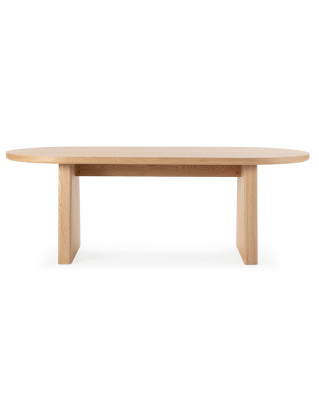 Ovalt spisebord eg egetræ træ moderne design restaurant cafe indretning