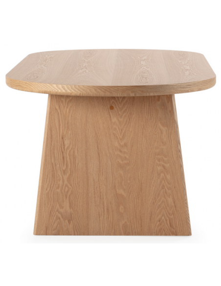 Ovalt spisebord eg egetræ træ moderne design restaurant cafe indretning