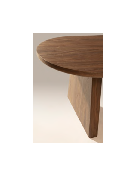 Ovalt spisebord eg egetræ træ moderne design restaurant cafe indretning