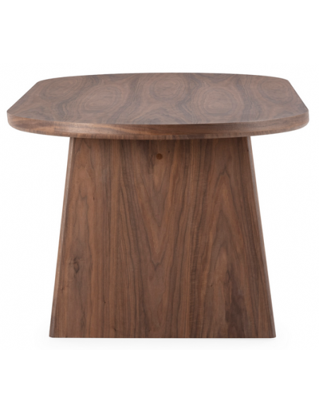 Ovalt spisebord eg egetræ træ moderne design restaurant cafe indretning