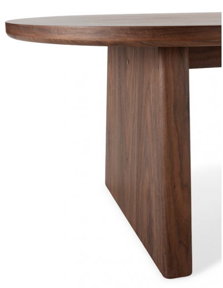 Ovalt spisebord eg egetræ træ moderne design restaurant cafe indretning