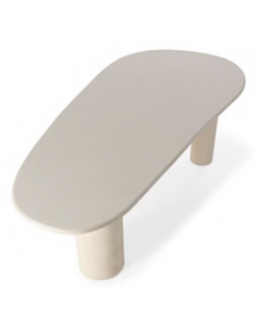 organisk spisebord beige træ moderne design restaurant cafe indretning 2