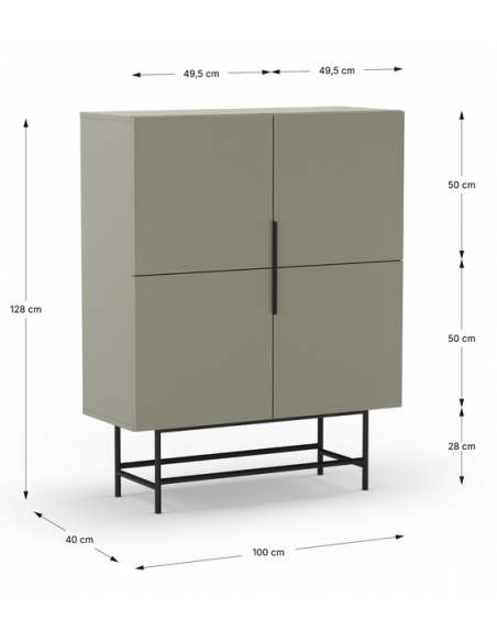 vitrineskab vitrine træ eg egetræ moderne design