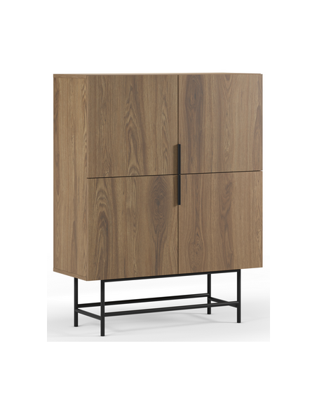 vitrineskab vitrine træ eg egetræ moderne design