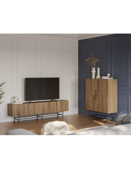 vitrineskab vitrine træ eg egetræ moderne design