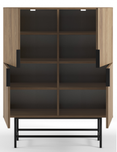 vitrineskab vitrine træ eg egetræ moderne design 2