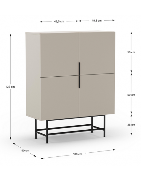 vitrineskab vitrine træ eg egetræ moderne design