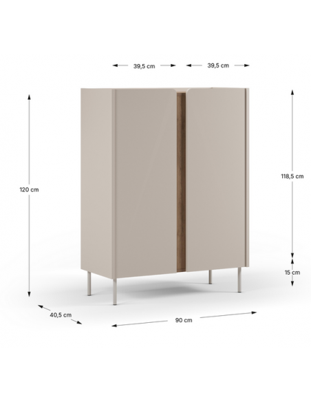 vitrineskab vitrine træ eg egetræ moderne design
