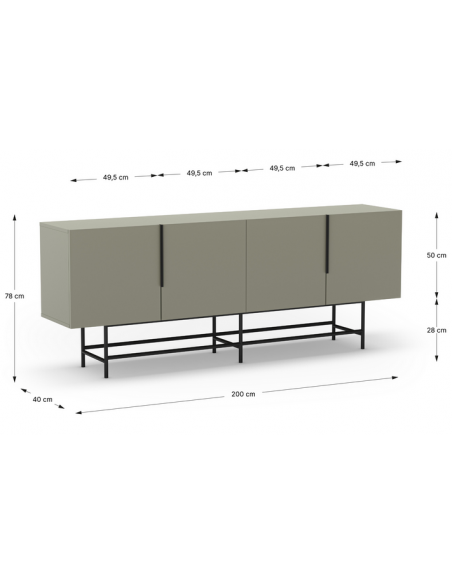 skænk sideboard træ eg egetræ moderne design