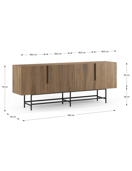 skænk sideboard træ eg egetræ moderne design