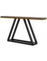 Konsolbord i metal og MDF 160 x 30 cm - Sort/Brun