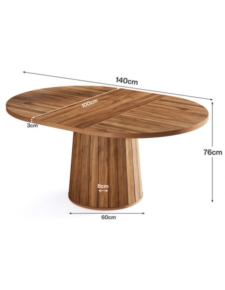 ovalt spisebord indretning billigt træ