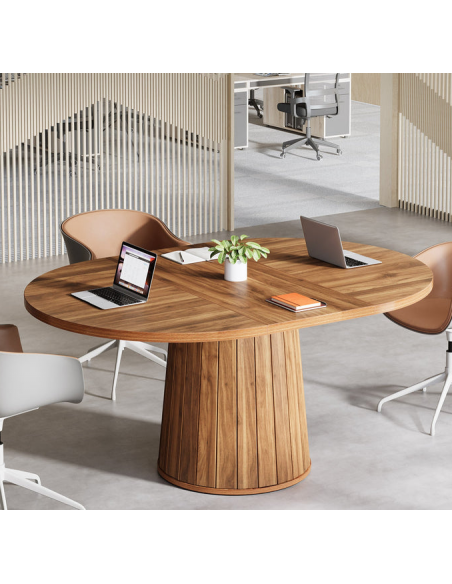 ovalt spisebord indretning billigt træ