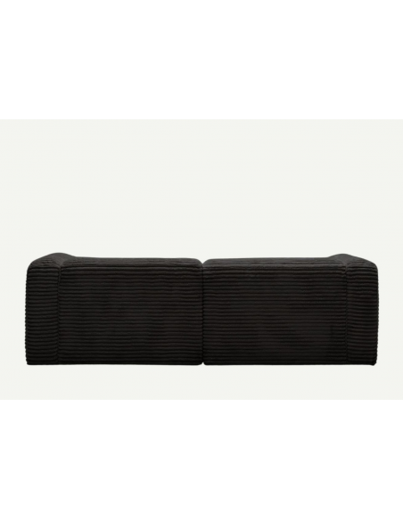 chaiselongsofa chaiselong sofa højrevendt stof sort fløjl