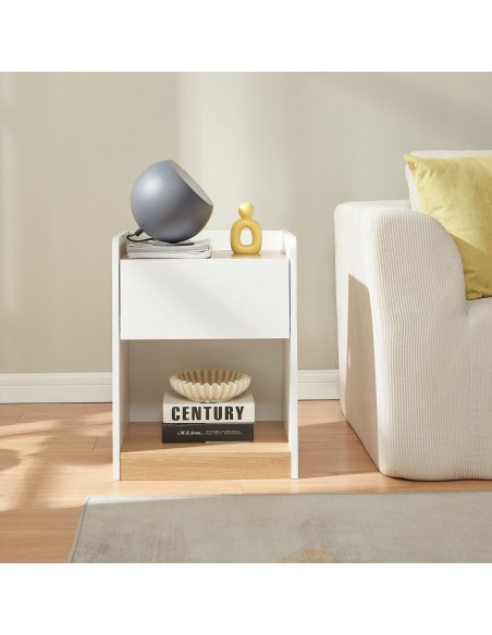 sengebord natbord træ opbevaring moderne eg