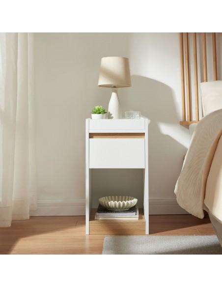 sengebord natbord træ opbevaring moderne eg