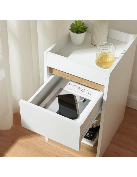 sengebord natbord træ opbevaring moderne eg