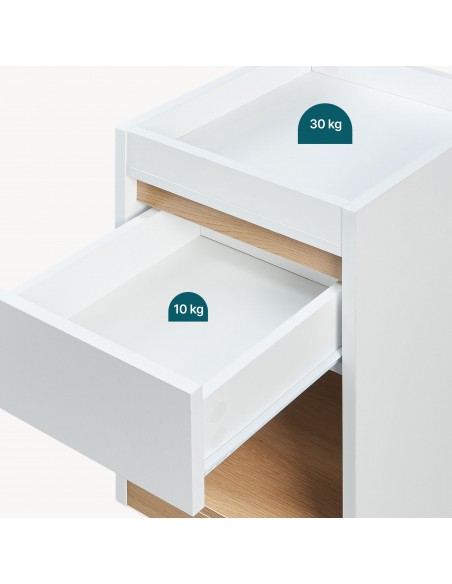 sengebord natbord træ opbevaring moderne eg