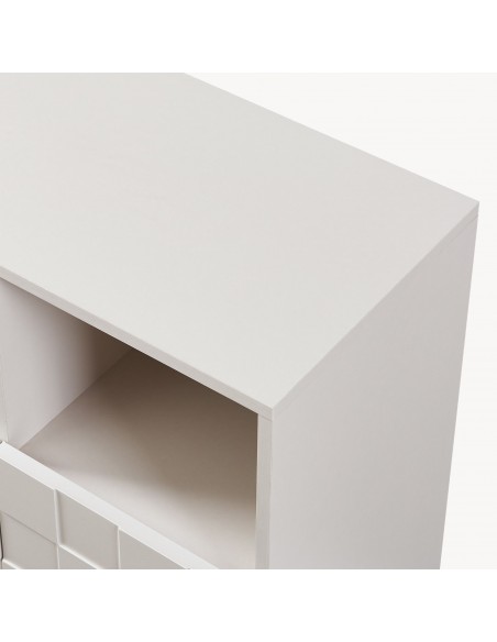 lavt vitrineskab vitrine beige træ skænk