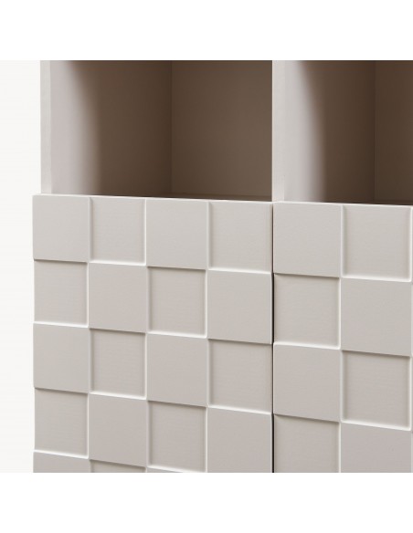 lavt vitrineskab vitrine beige træ skænk