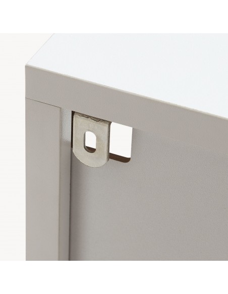 lavt vitrineskab vitrine hvid træ skænk