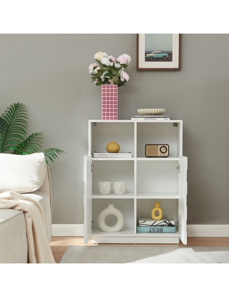 lavt vitrineskab vitrine hvid træ skænk