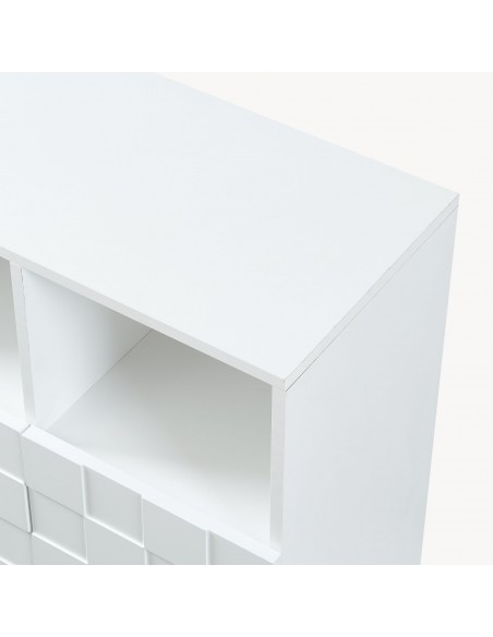 lavt vitrineskab vitrine hvid træ skænk