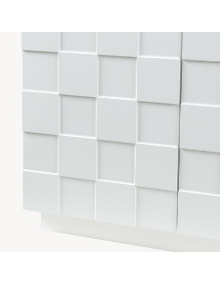 lavt vitrineskab vitrine hvid træ skænk