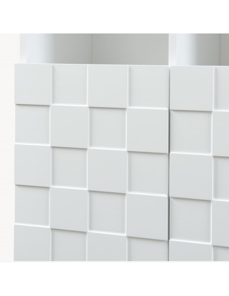 lavt vitrineskab vitrine hvid træ skænk