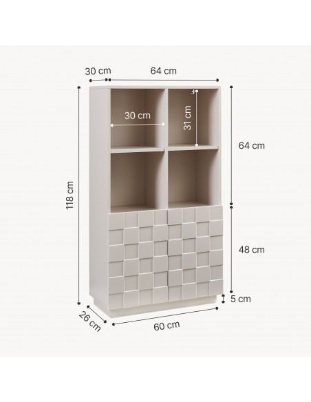 lavt vitrineskab vitrine beige træ skænk