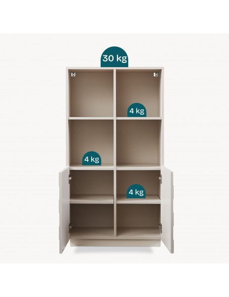 lavt vitrineskab vitrine beige træ skænk