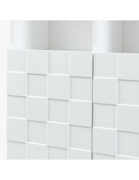 lavt vitrineskab vitrine hvid træ skænk