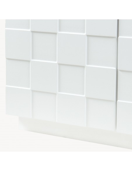 lavt vitrineskab vitrine hvid træ skænk