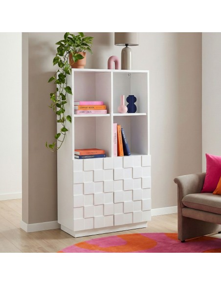 lavt vitrineskab vitrine hvid træ skænk