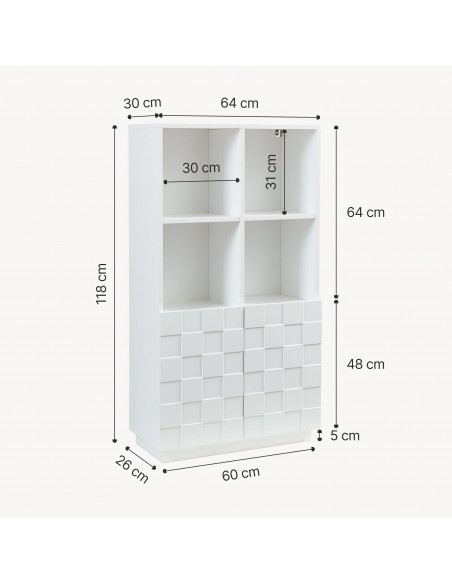 lavt vitrineskab vitrine hvid træ skænk