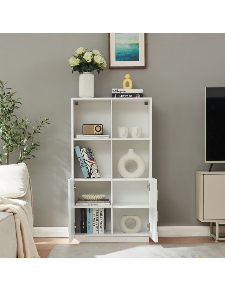 lavt vitrineskab vitrine hvid træ skænk